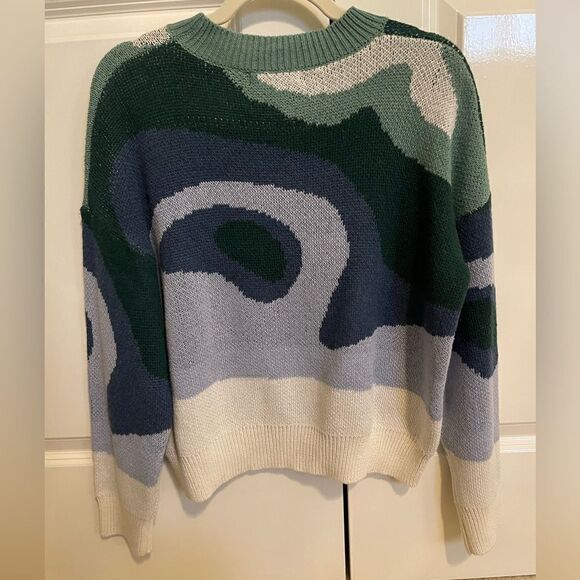 NWOT Color Block Drop Shoulder Sweater - Picture 9 of 9